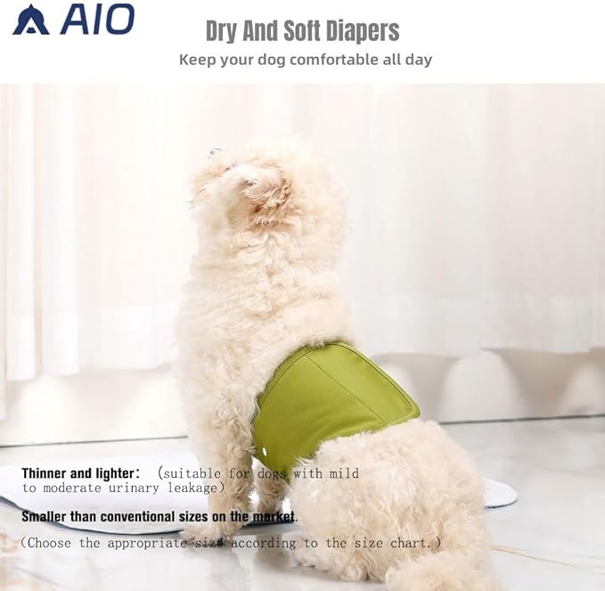Washable Reusable Dog Diapers Male Breathable Belly Bands for Male Dogs Diapers with Nappy Dog Wrap Washable M (3 Pack)