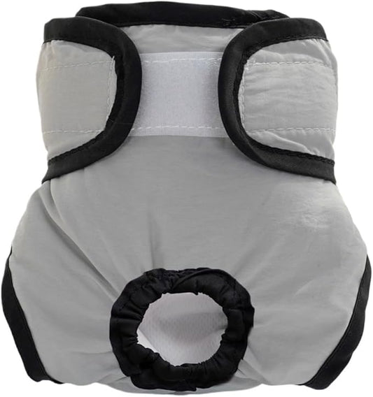 Pet Female Dog Aunt Napkin Sanitary Napkin Safety Pants Anti-mating Anti-Harassment Physiological Pants Dog Clothes(Grey,M)