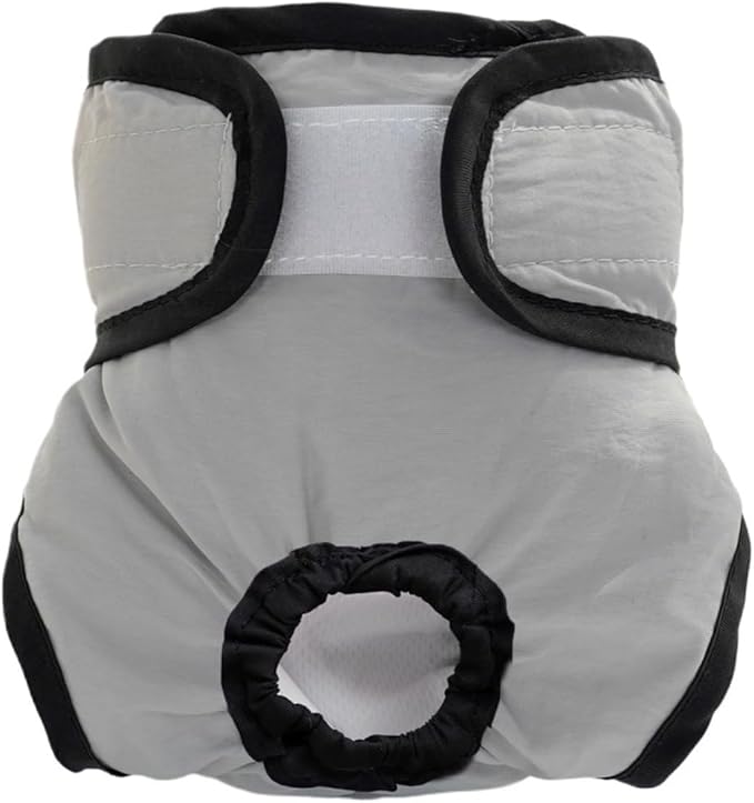 Pet Female Dog Aunt Napkin Sanitary Napkin Safety Pants Anti-mating Anti-Harassment Physiological Pants Dog Clothes(Grey,S)