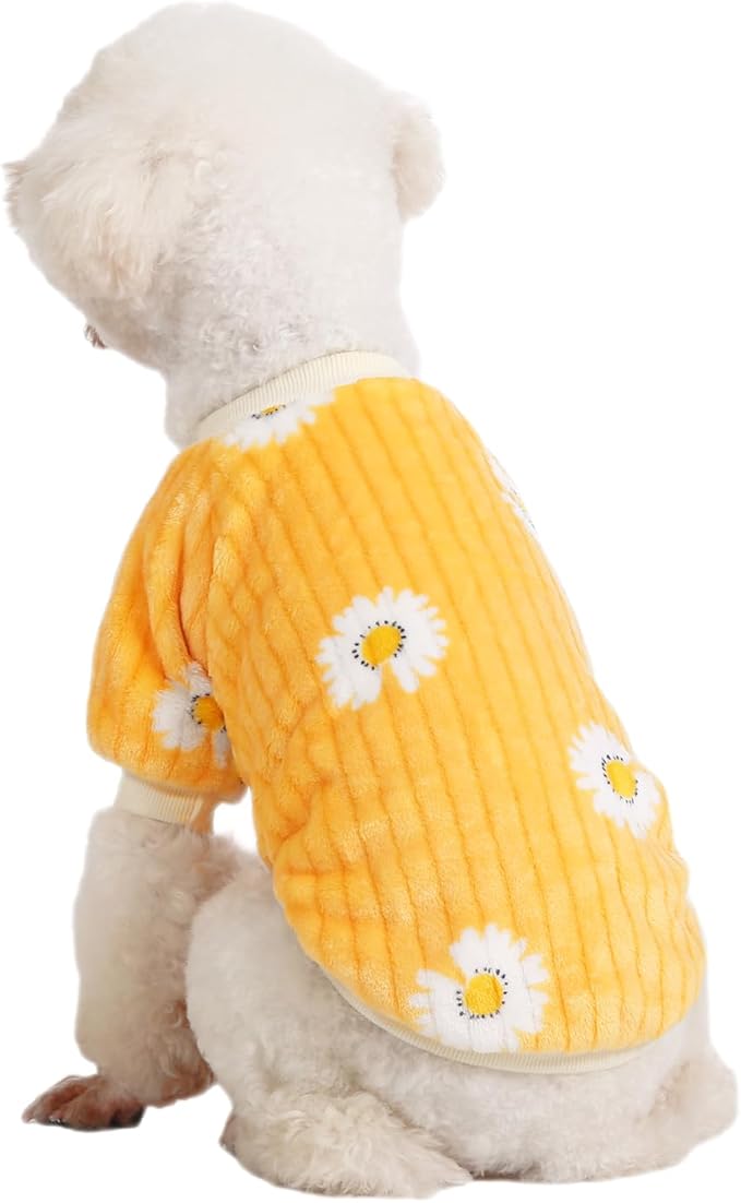 Dog Sweater, 3 Pack Dog Sweaters for Small Dogs, Dog Clothes for Small Dogs Girl Boy, Ultra Soft and Warm Puppy Sweater Dog Coat for Winter Christmas (XXS, Dy Pink+Dy Purple+Dy Yellow)