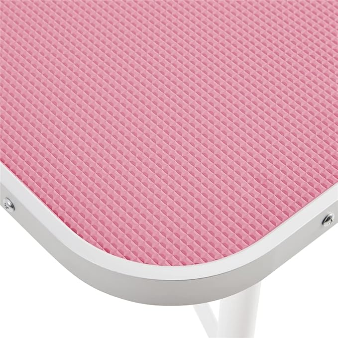 Yaheetech 32-inch Foldable Pet Dog Grooming Table w/Adjustable Height Arm - Drying Table for Home w/Noose for Small Dogs Cats, Maximum Capacity Up to 220lbs, Pink