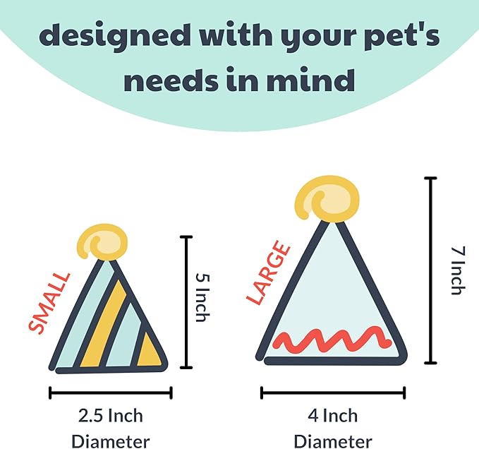 Huxley & Kent Pet Party Hat for Dogs & Cats - Fun Birthday Hat with SnugFit Adjustable Straps - Comfy Pet Costume Accessory for Parties, Gotcha Days & Celebrations - Pink, Small