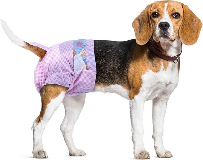 Disposable Female Dog Diapers, Puppy Diapers with Adjustable Elastic Waistline for Female Dog or Cat in Heat,Incontinence, Diaper with Wetness Indicator, S-20 Count