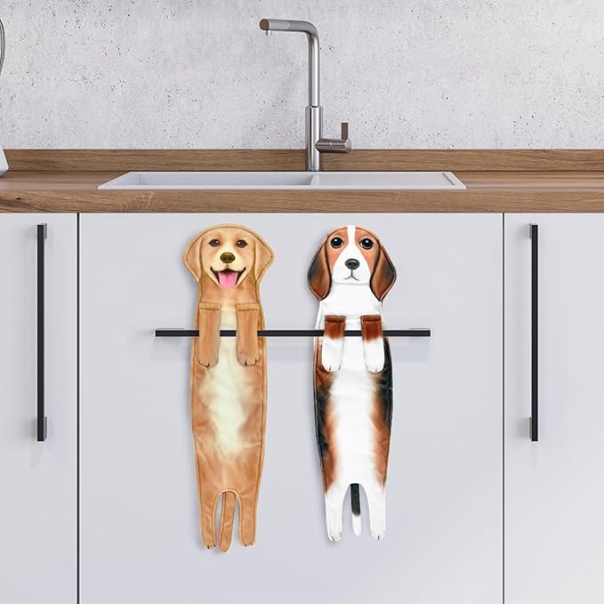 Golden Retriever Funny Hand Towels for Bathroom Kitchen Decor Dog Towel Decorative Hanging Washcloths Face Towels Super Absorbent Soft Housewarming Funny Gifts Dog Lovers for Women