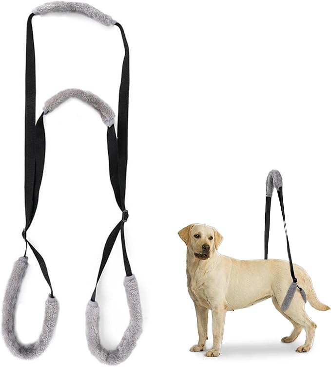 NIIIYTYB Sling for Dogs Back Legs Rear Support Harness for Paralyzed or Handicapped Pets Assistance Lift Slings for Hind Leg Mobility Small Dog Handicap Supplies for Joint Injuries and Stability Black