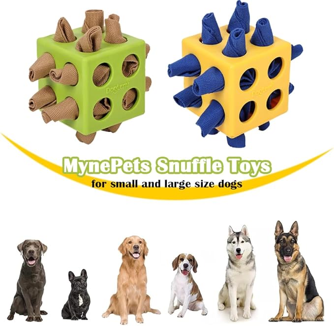 Dog Puzzles, Interactive Snuffle Toys for Dogs, Slow Eating and Keep Busy, Encourage Natural Foraging Skills, Relieve Boredom, 3 Pack Dog Chew Toys for Aggressive Chewers