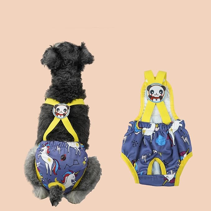 Pet Diaper,Washable Pants with Suspender | Reusable Doggie Diaper,for Home Apartment Indoor Outdoor Travel Car Crate Kennel Yard Park Beach Camping