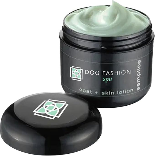 Dog Fashion Spa Semplice Leave-in Dog Grooming Lotion, Moisturizing Detangling Coat Conditioner for Dogs, Anti Static Pet Coat Spray with White Tea Tuscan Tree Scent, Toxin Free, Made in USA, 4 oz