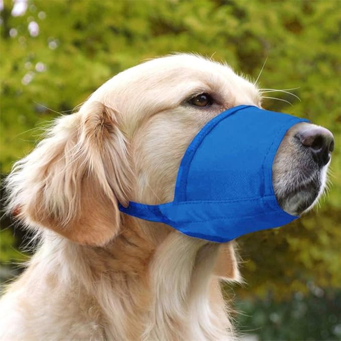 Coppthinktu Dog Muzzle Suit 7PCS Muzzles for Biting Barking Chewing, Adjustable Dog Mouth Cover for Small Medium Large Dogs, Soft Comfortable Dogs Muzzle for Long Snout