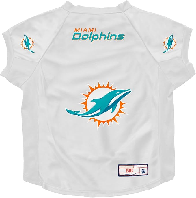 Littlearth Miami Dolphins NFL Stretch Pet Jerseys for Big Dogs