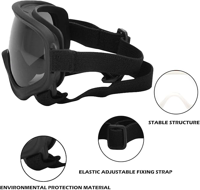 Dog Sunglasses,Doggles Anti-UV Protection, Pet Sunglasses with Adjustable Strap, Suitable for Motorcycle Car Driving Bike Riding Hiking Swimming Wind Dust Fog Dog Eye Protection