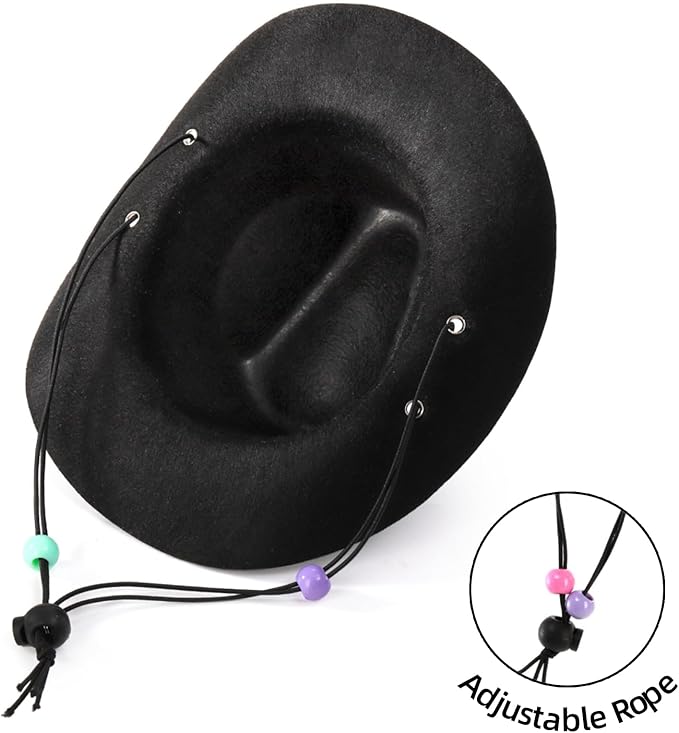 4 Pack Pet Cowboy Costume Accessories Set, 2 Pcs Cowboy Hat and 2 Pcs Bandana Scarf, Puppy Kitten Halloween Christmas Costume, West Cowboy Accessories Party Cosplay Wearing for Cats Small Dogs