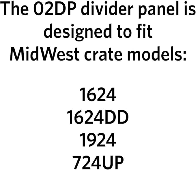 MidWest Homes for Pets Dog Crate Divider Panel for 24-inch Pet Cages, Adjusts Living Space, Fits MidWest Crate Models 1624, 1624DD, 724UP, Black E-Coated, 02DP