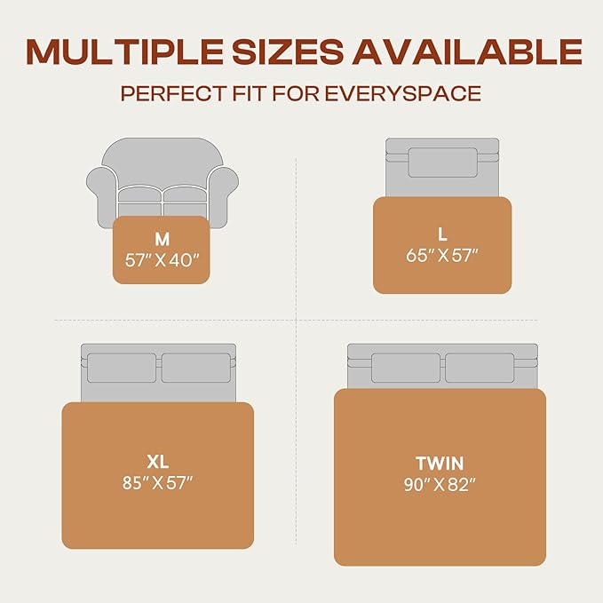 Luciphia 100% Waterproof Blanket for Adults or Medium Large Dogs, Soft Polar Fleece Pet Blankets for Bed Couch Protector Washable, Reversible Leakproof Furniture Protection,Dark Grey,65x57 inch