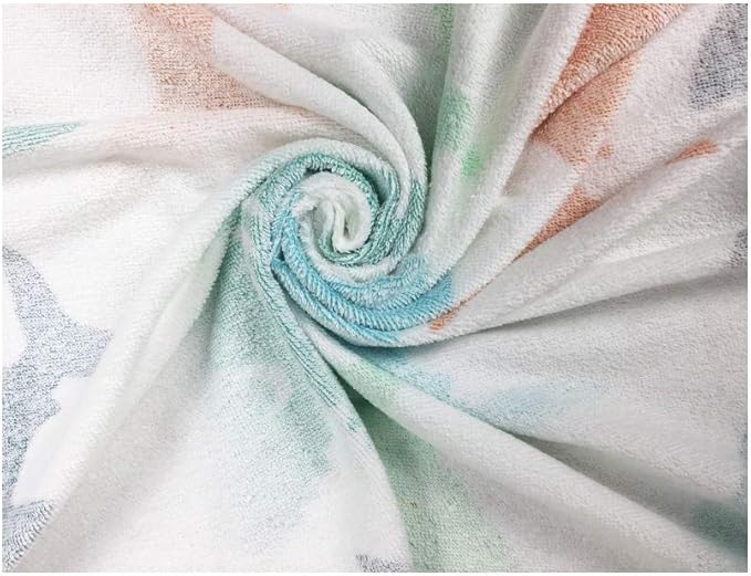 YIFONTIN Kids Beach Towel Super Soft Absorbent Cotton Velour Terry Blanket Throw 24"X48" for Bath Travel Camping Picnic Swimming Pool, Shark Group.