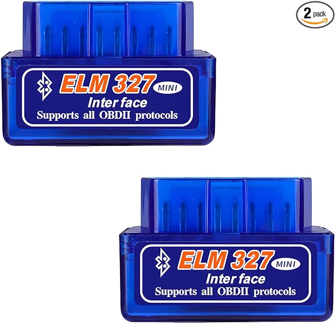 2 PCS OBDII Car Auto Diagnostic Scanner, ELM327 Automotive Bluetooth Scan Tool and Code Reader, Professional Car Bluetooth Engine Fault Code Reader, Universal Car Accessories (2 PCS)
