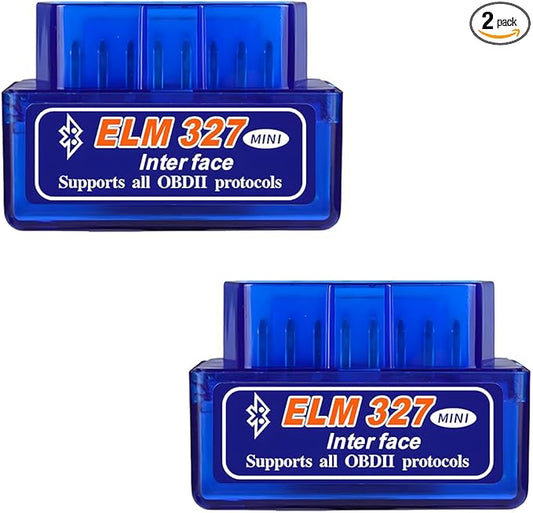 2 PCS OBDII Car Auto Diagnostic Scanner, ELM327 Automotive Bluetooth Scan Tool and Code Reader, Professional Car Bluetooth Engine Fault Code Reader, Universal Car Accessories (2 PCS)