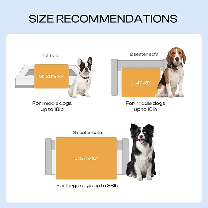 Luciphia Premium Fleece Dog Puppy Blanket Soft Pet Sherpa Calming Cat Blankets Throw for Small Medium Dog Cat(Haze Blue,57x40 inches)