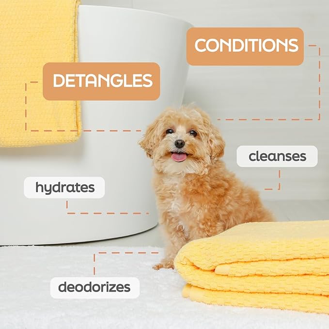 Hartz True Coat Curly or Wavy Coat Specific Dog Shampoo, Detangles & Conditions with Oat Milk, Coconut Oil & Shea Butter