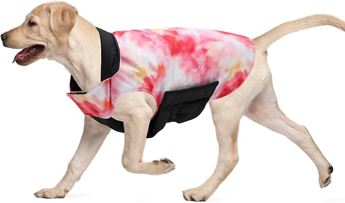 CuteBone Winter Dog Jacket Reversible Vest - Waterproof, Windproof, Thick Soft Coat with Leash Hole for Small to Large Dogs GMF29XXL