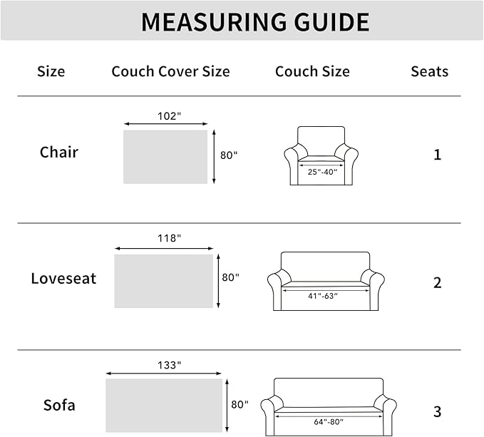 Easy-Going 80X118 inches Loveseat Sofa Cover, Jacquard Velvet Couch Slipcover for 2 Cushion Couch, L Shape Sectional Covers for Dogs, Washable Sofa Blanket, Furniture Protector for Pets, Grey