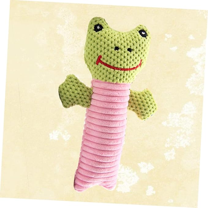 FRCOLOR Animal Pattern Dog Toys for Puppies Chewing Squeaking Pet Toys Soft Cotton Material for Dog Fun