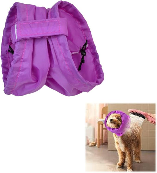 2 Pack Dog Bath Cap Waterproof Shower Hat Dogs Snood for Washing Raining Swimming Dogs Ear Prevention Cover Guard (S)