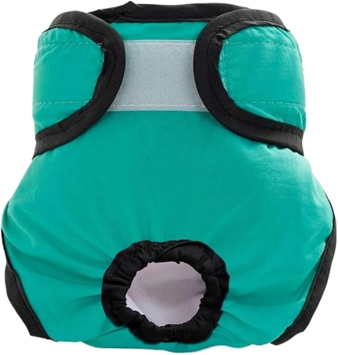 Pet Female Dog Aunt Napkin Sanitary Napkin Safety Pants Anti-mating Anti-Harassment Physiological Pants Dog Clothes(Green,XL)