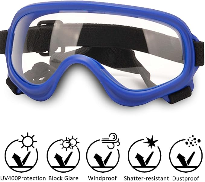 Dog Sunglasses,Doggles Anti-UV Protection, Pet Sunglasses with Adjustable Strap, Suitable for Motorcycle Car Driving Bike Riding Hiking Swimming Wind Dust Fog Dog Eye Protection