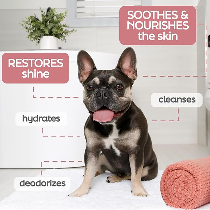 Hartz True Coat Short & Smooth Coat Specific Dog Shampoo, Soothes & Shines with Oat Milk, Coconut Oil & Vitamin E