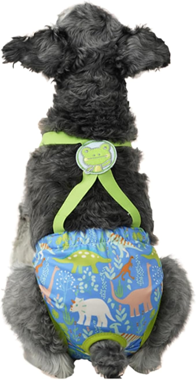 Diaper for Dogs - Washable Female Wraps with Suspender,Reusable Dog Panties | for Home Apartment Indoor Outdoor Travel Car Crate Kennel Yard Park Beach Camping