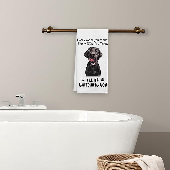 Funny Great Dane Hand Towels for Kitchen, Dog Kitchen Decorative Towels, Dog Lovers Gifts for Women, Every Meal You Make Every Bite You Take Bath Decorations and Accessories, 16x24 Inches