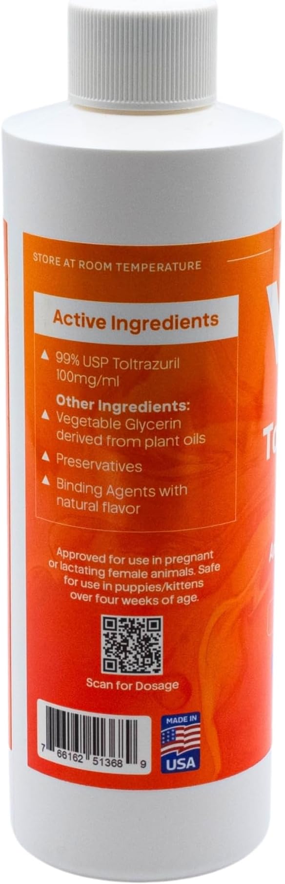 Toltrazuril 10.0% for Horses, Dogs, Cats, 240mL/8 Ounce, for Non-Food Chain Animals, Chicken