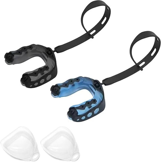 2 Pack Football Mouthguard,Sports Mouth Guard with Straps and Case,Youth Football Mouthpiece Mouth Protectionfor Kid&Youths,Youth Mouth Guard Mouthpiece for Boxing,Lacrosse,Basketball,Hockey,MMA