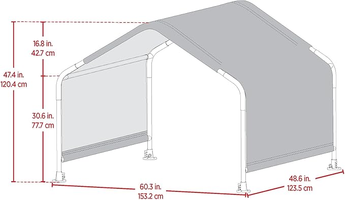 ShelterLogic 5' Outdoor Pet Shade, Versatile Pet Canopy Tent for Medium to Large-Breed Dogs, Cats, Small Animals and Livestock, Blue