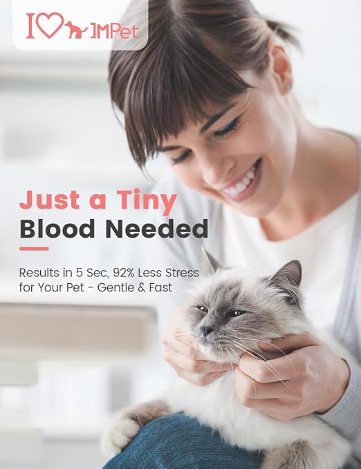 IMPet Glucose Monitoring Kit for Dogs & Cats, Pet Blood Sugar Monitor with Pain-Free & Easy Shuttle, No-Coding Kits with 50 Strips, 50 Lancets and 1 Pet-Specific Lancing Device