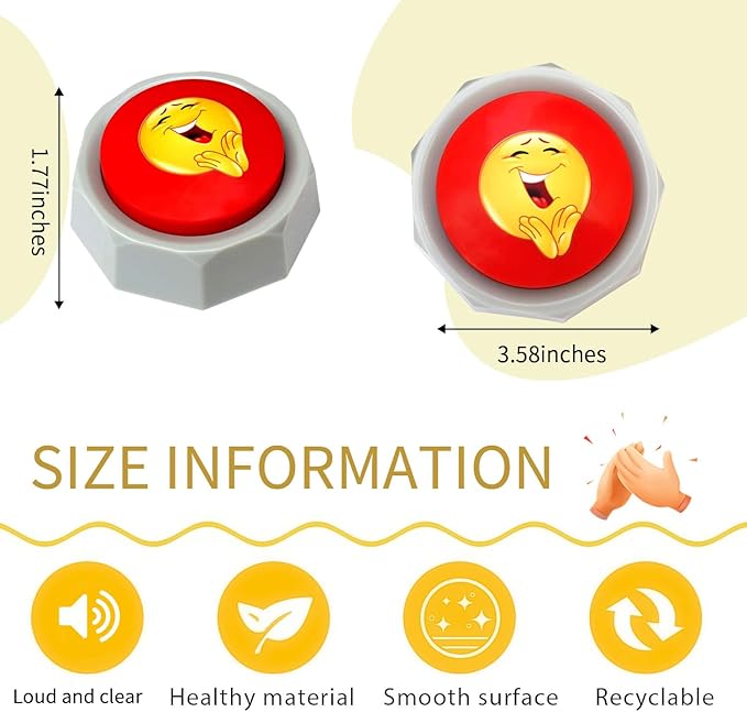 RIBOSY Applause Button - Button Applauds When Pressed - Add Extra Fun To Your Life