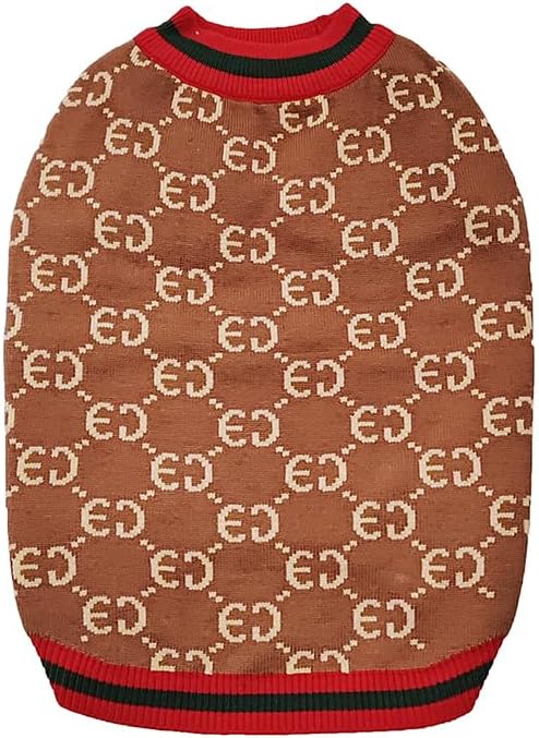 Luxury Dog Sweater – Soft Knit Designer Pet Outfit for Small Dogs & Puppies, XS–L, Stylish Warm Clothing for Yorkies, Chihuahuas, Dachshunds, Maltese, French Bulldog