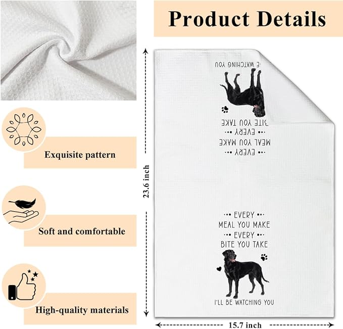 Funny Great Dane Dish Towels for Kitchen Sets of 2, Gifts for Dog Lover, Drying Cloth Tea Towel Hand Towels for Cooking Baking Bathroom Decor, 16 x 24 Inch -18