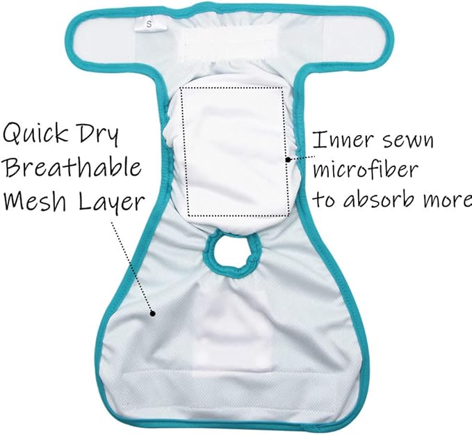 Female Dog Panty for Estrus | Waterproof and Anti-Disturbance Washable Cloth Diaper | Reusable Dog Diaper | Universal for Small/Medium/Large Dogs (L)