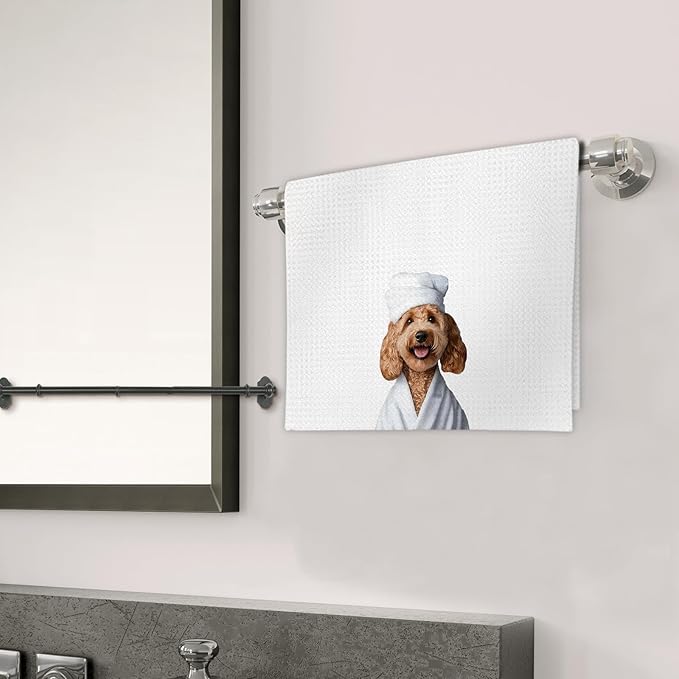 Goldendoodle Bathroom Decor Hand Towels Set of 2 - Funny Dog HandTowels, Golden Doodle Dog Gifts for Women Decorative Hand Towels for Bathroom, Golden Doodle BathroomWashroom Decor(16x24Inch)