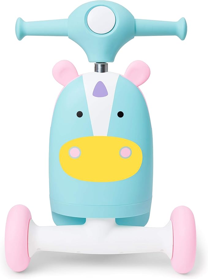 Skip Hop Kids 3-in-1 Baby Activity Push Walker & Ride On Scooter Toy, Unicorn | 3-in-1, Baby Activity, to