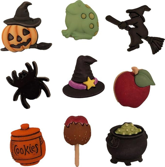 Buttons Galore and More Halloween & Fall Collection of Decorative Novelty Buttons Embellishments for Craft and Sewing DIY Projects (Witches Kitchen)