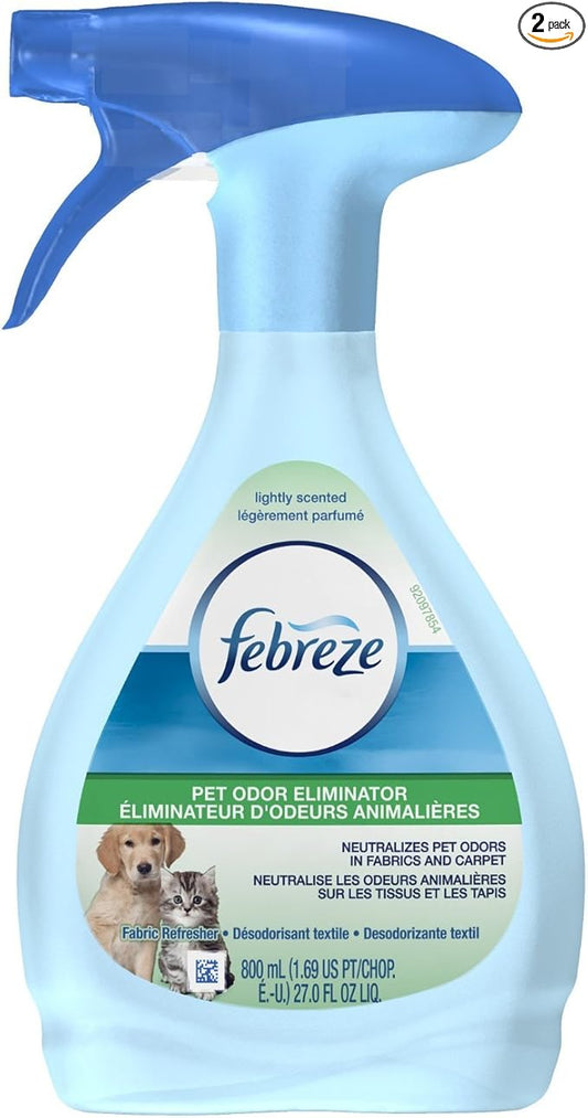 Febreze Fabric Refresher, Pet Odor Eliminator, 27 oz-2 Pack
