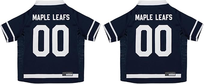 NHL Toronto Maple Leafs Jersey for Dogs & Cats, X-Small. - Let Your Pet Be A Real NHL Fan! (Pack of 2)