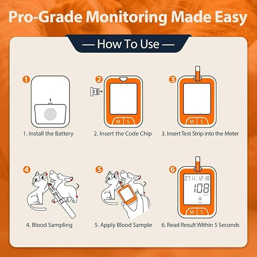 Pet Glucose 100 Test Strips & 100 Lancets(Double the Standard Supply 50) – Refill Pack for Dogs & Cats, Compatible with PawDiag Blood Glucose Monitor