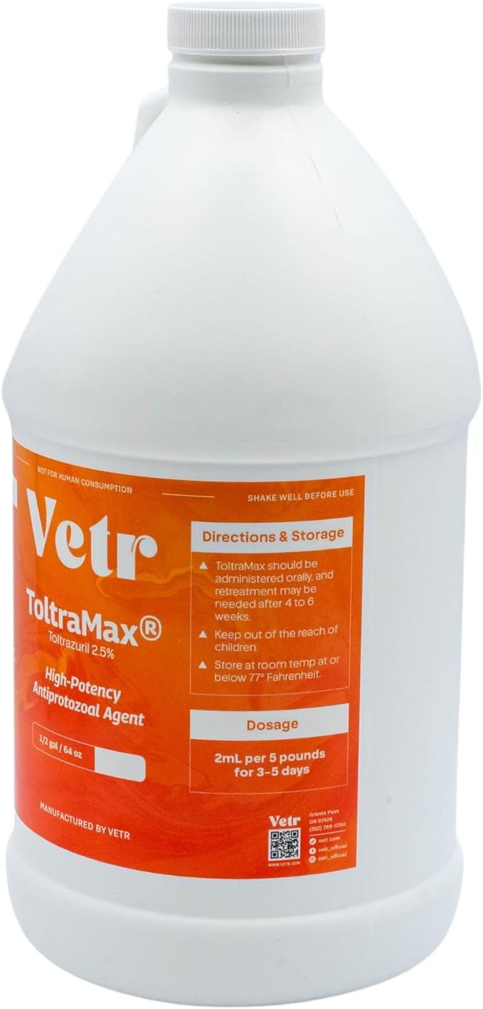 Toltrazuril 2.5% for Horses, Dogs, Cats, 1/2 Gallon, For Non-food chain animals
