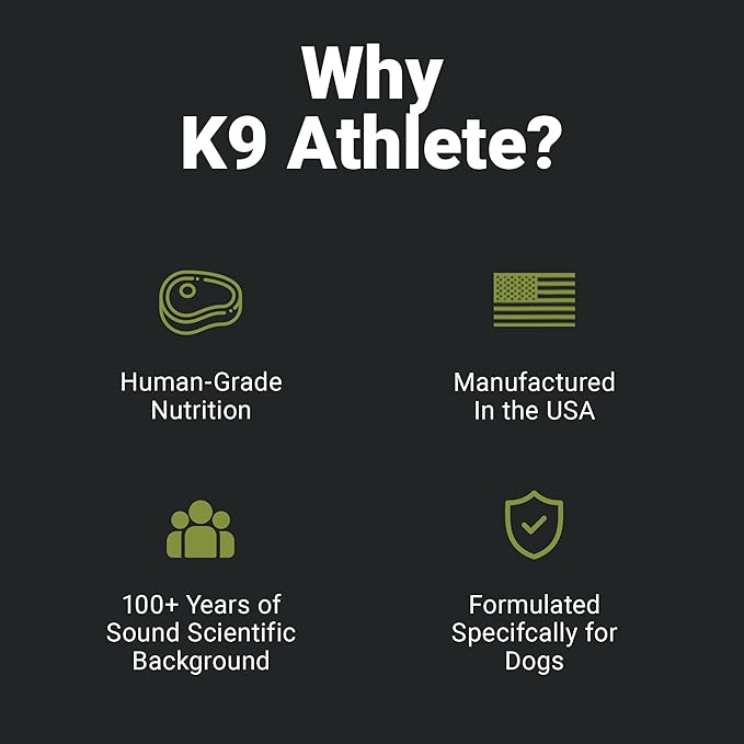 K9 Athlete - New Dog | Daily Multivitamin & Glucosamine Joint Supplement for Dogs - Pet Immunity for Puppy & Senior Canine - Vitamins Promote Pet Wellbeing with Calcium & Magnesium - 30-120 Day Supply
