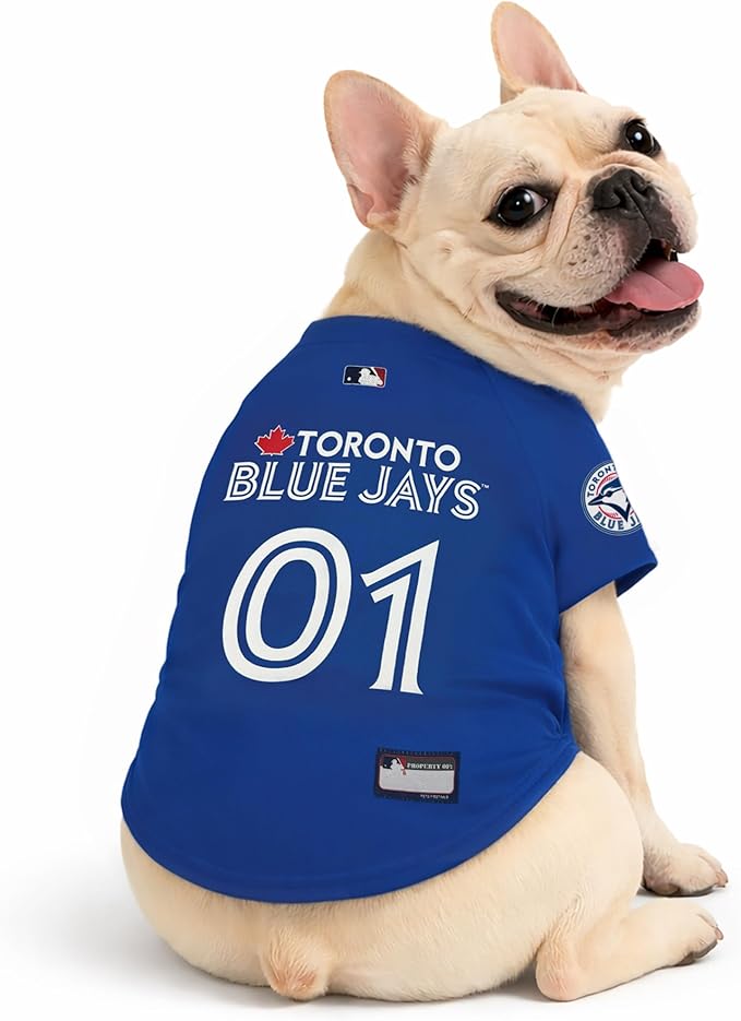 Official MLB Toronto Blue Jays Pet Jersey for Dogs & Cats, Size X-Large - Stylish Baseball Jersey for Your Furry Fan- Show Off Team Spirit with The Perfect Fan Apparel Gear for Pet, Dog & Cat