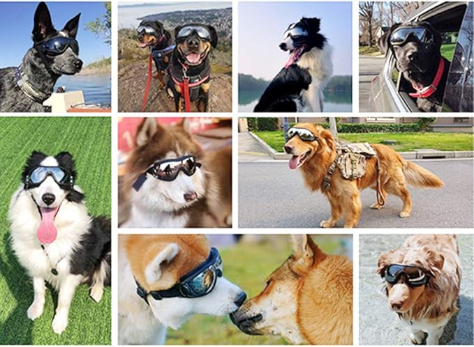 NACOCO Pet Anti-UV Glasses Dog Sunglasses Waterproof Dog Glasses Golden Retriever Samoyed Sunglasses Goggles Big Dog Sunglasses (ski)